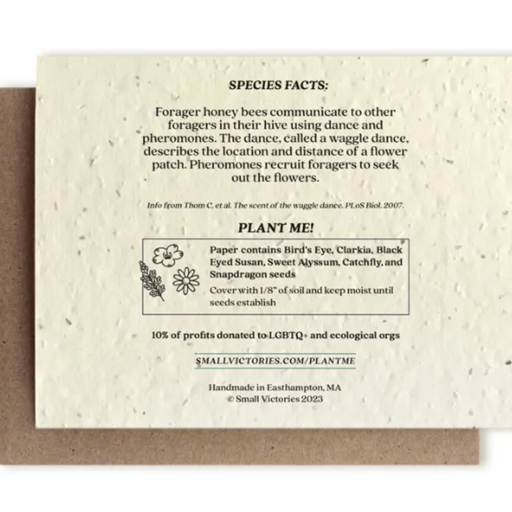 The Bower Studio The Bower Studio plantable seed honey bee