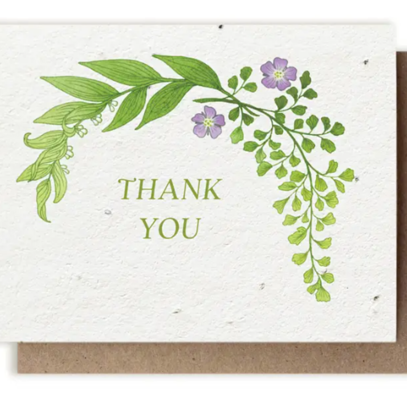 The Bower Studio The Bower Studio plantable seed  card Botanical  Thank You