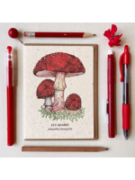 The Bower Studio The Bower Studio plantable seed card fly agaric mushroom