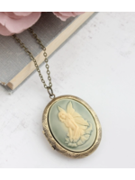 A Pocket of Posies Pocket of Posies Cameo Locket Necklace Flower Fairy