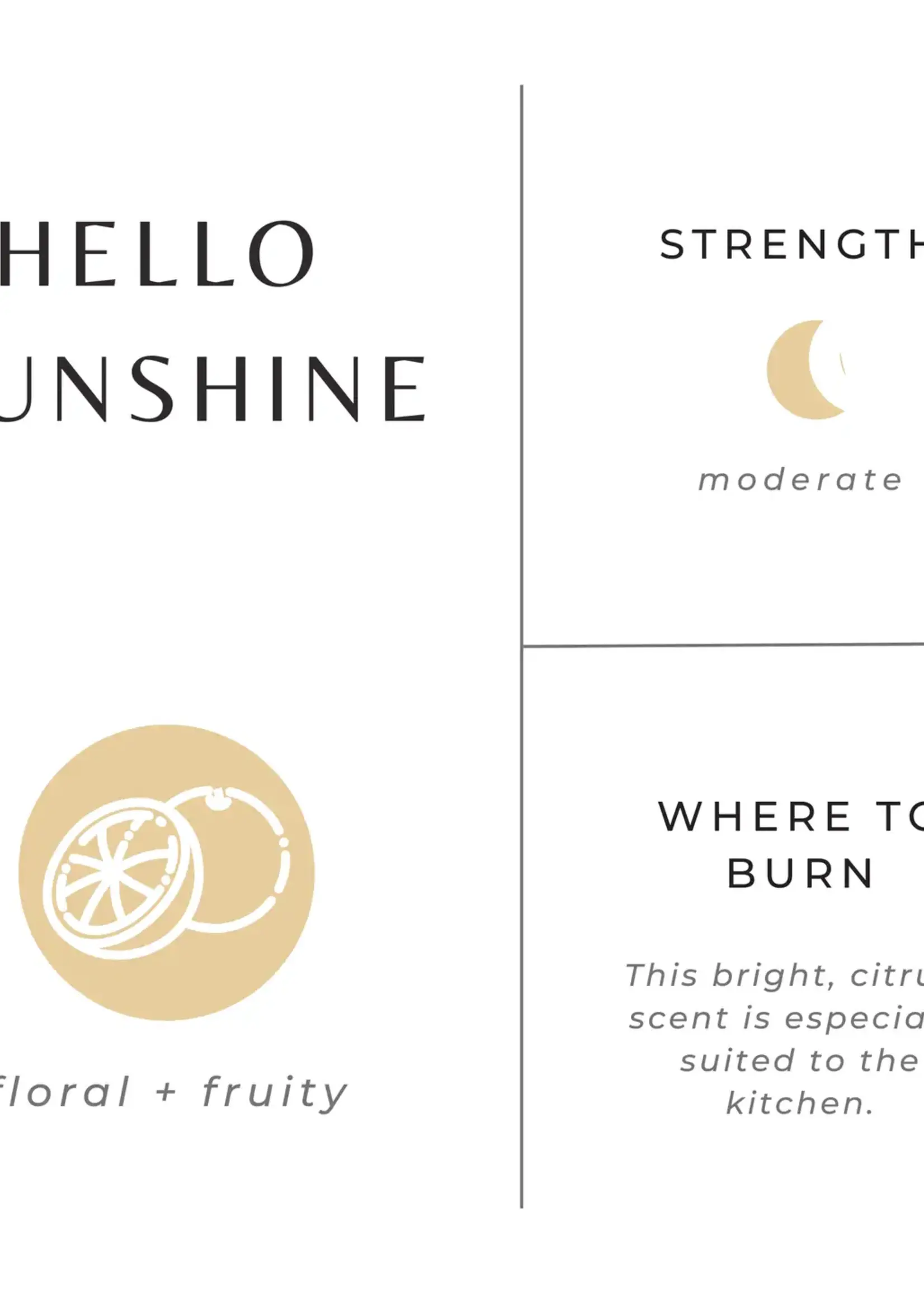 slow north Slow North Hello Sunshine Frosted Candle