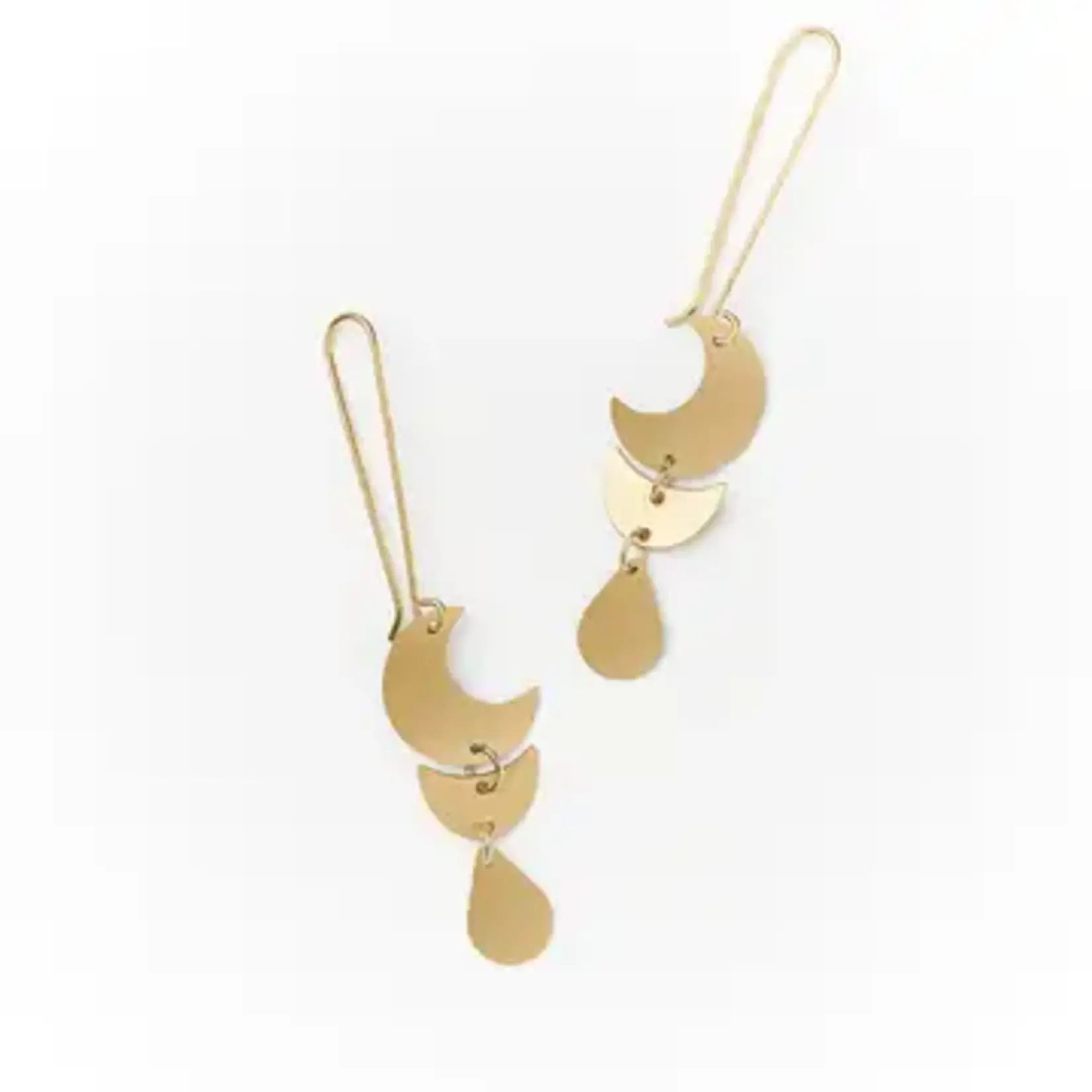 Matr Boomie Rajani Moon Phase Gold Drop Earrings JMER 593
