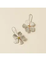 Matr Boomie Sayuri Flower Silver Drop Earrings JLER 104