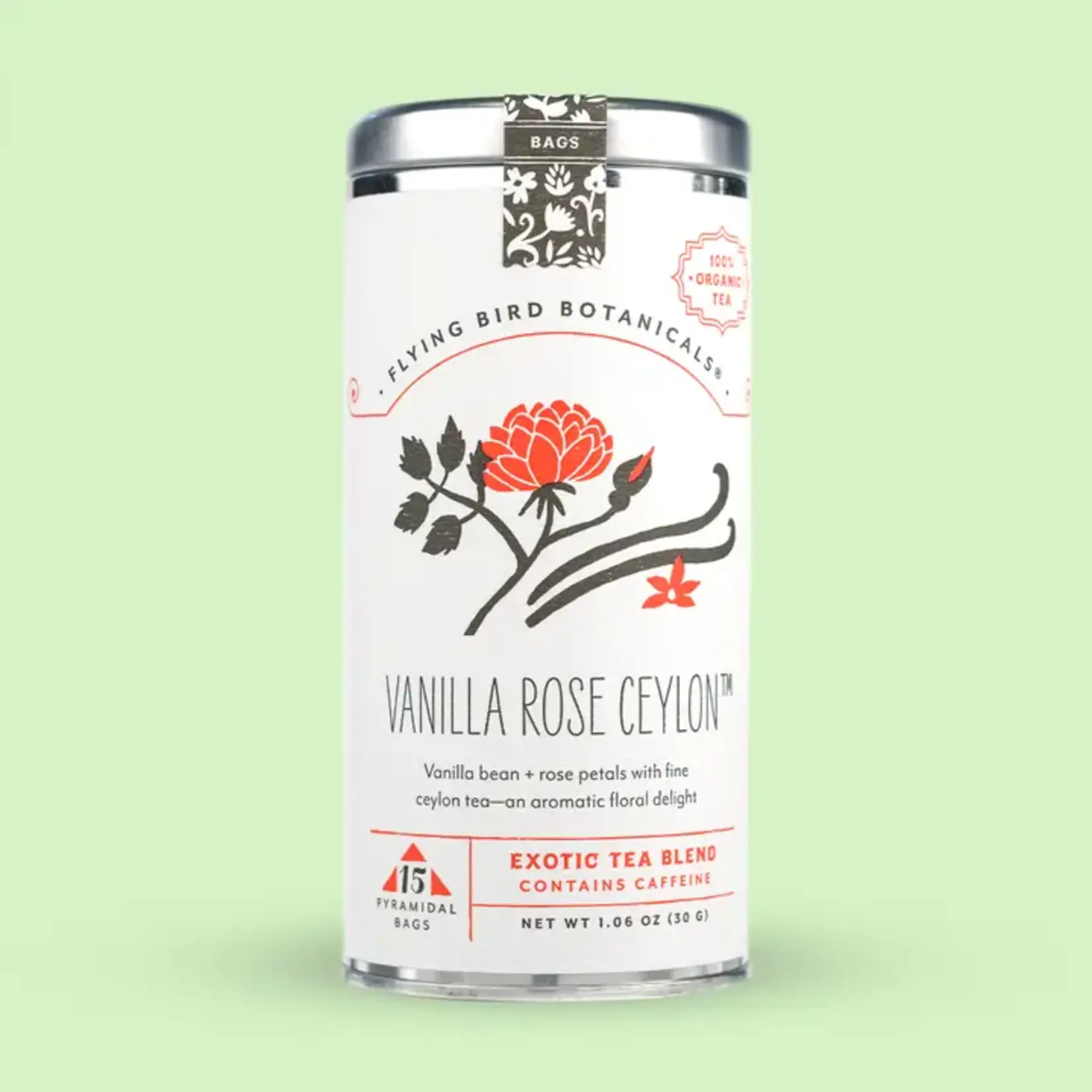 Treehouse Originals Flying bird Botanical vanilla rose Ceylon