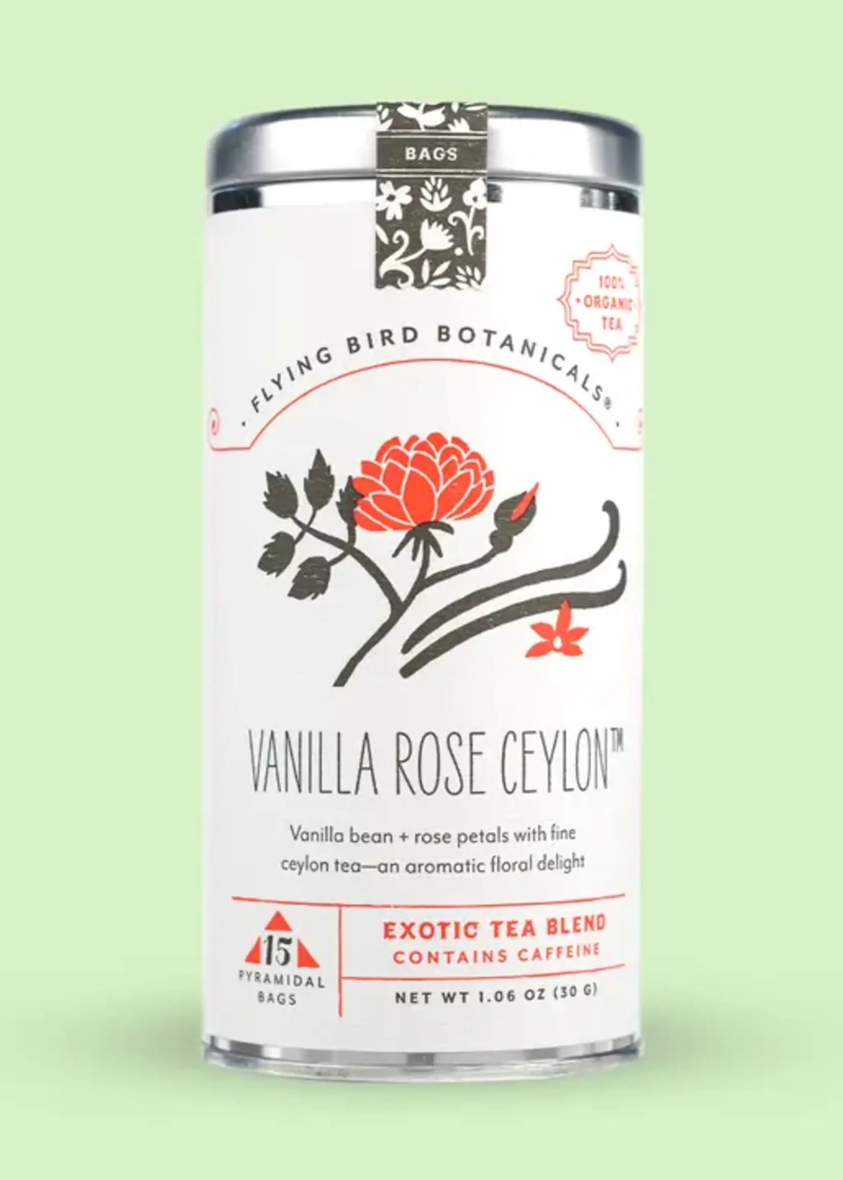 Treehouse Originals Flying bird Botanical vanilla rose Ceylon