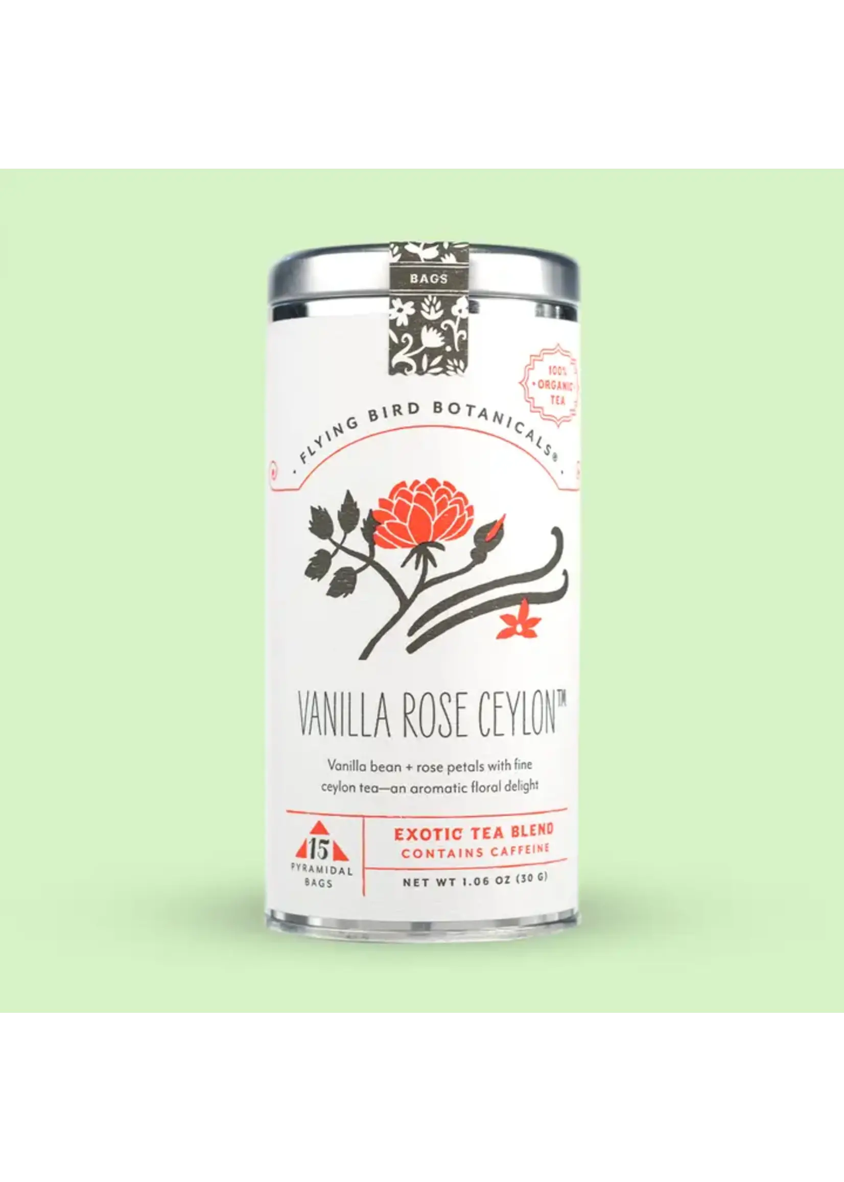 Treehouse Originals Flying bird Botanical vanilla rose Ceylon