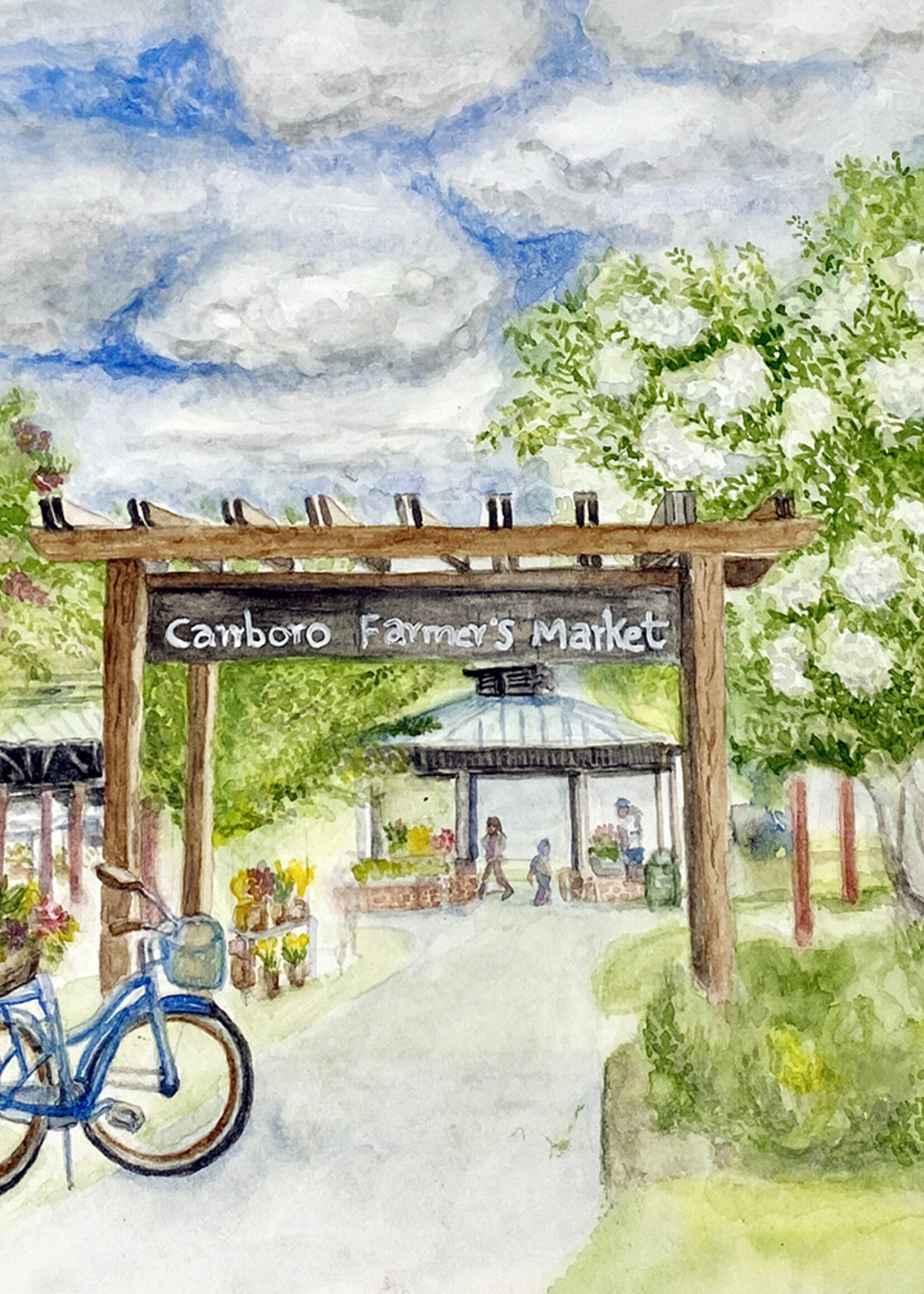My Muses Card Shop My Muses Card Shop Carrboro Farmers market  postcard