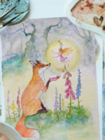 My Muses Card Shop My Muses Card Shop  fox glove  Greeting Cards
