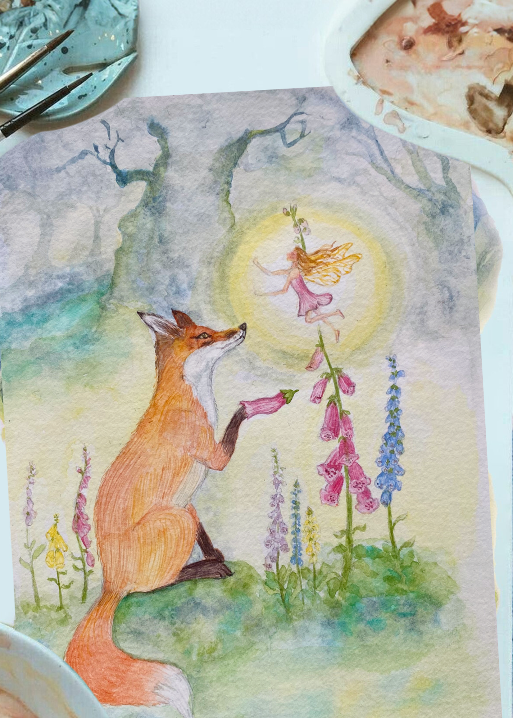 My Muses Card Shop My Muses Card Shop  fox glove  Greeting Cards