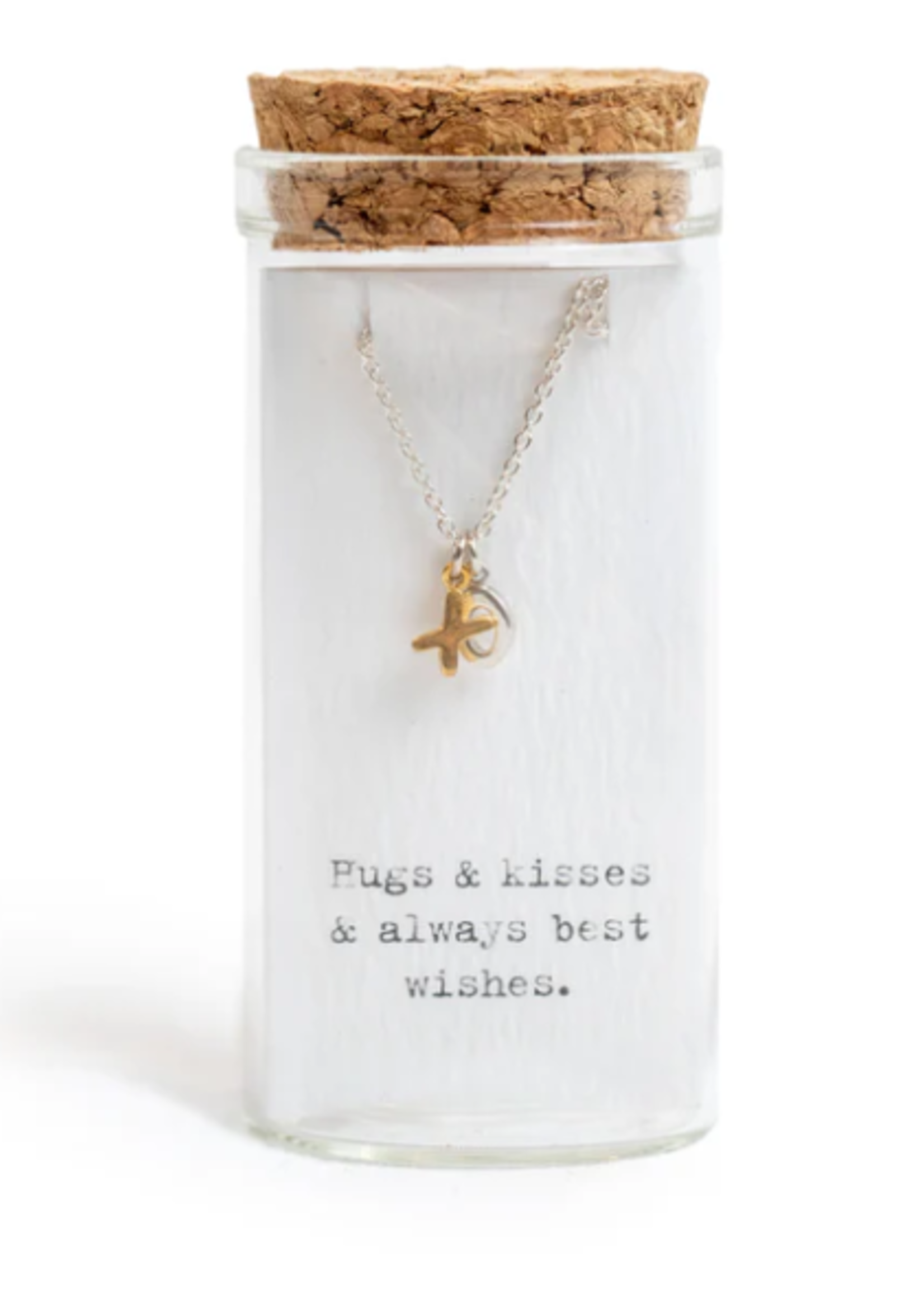 Sugarboo & Co. Sugarboo JW165 Message in a Bottle Necklace Hugs and Kisses