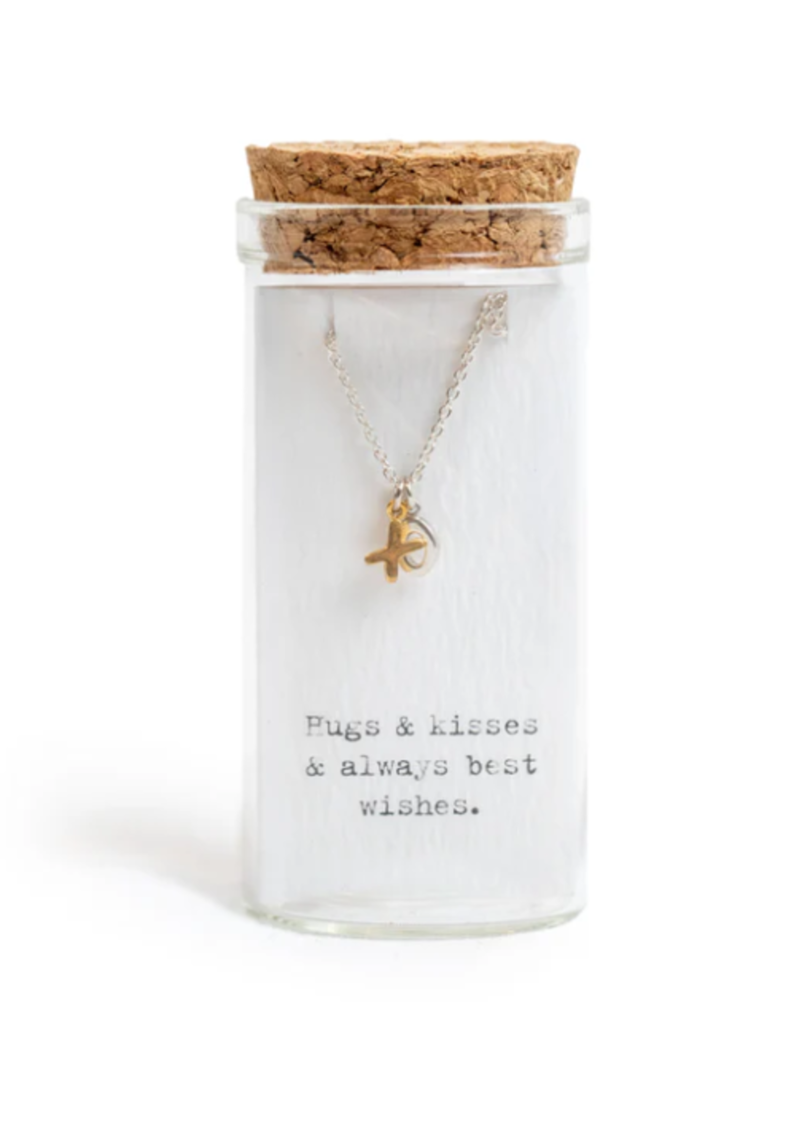 Sugarboo & Co. Sugarboo JW165 Message in a Bottle Necklace Hugs and Kisses