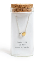 Sugarboo & Co. Sugarboo JW165 Message in a Bottle Necklace Love you to the Moon