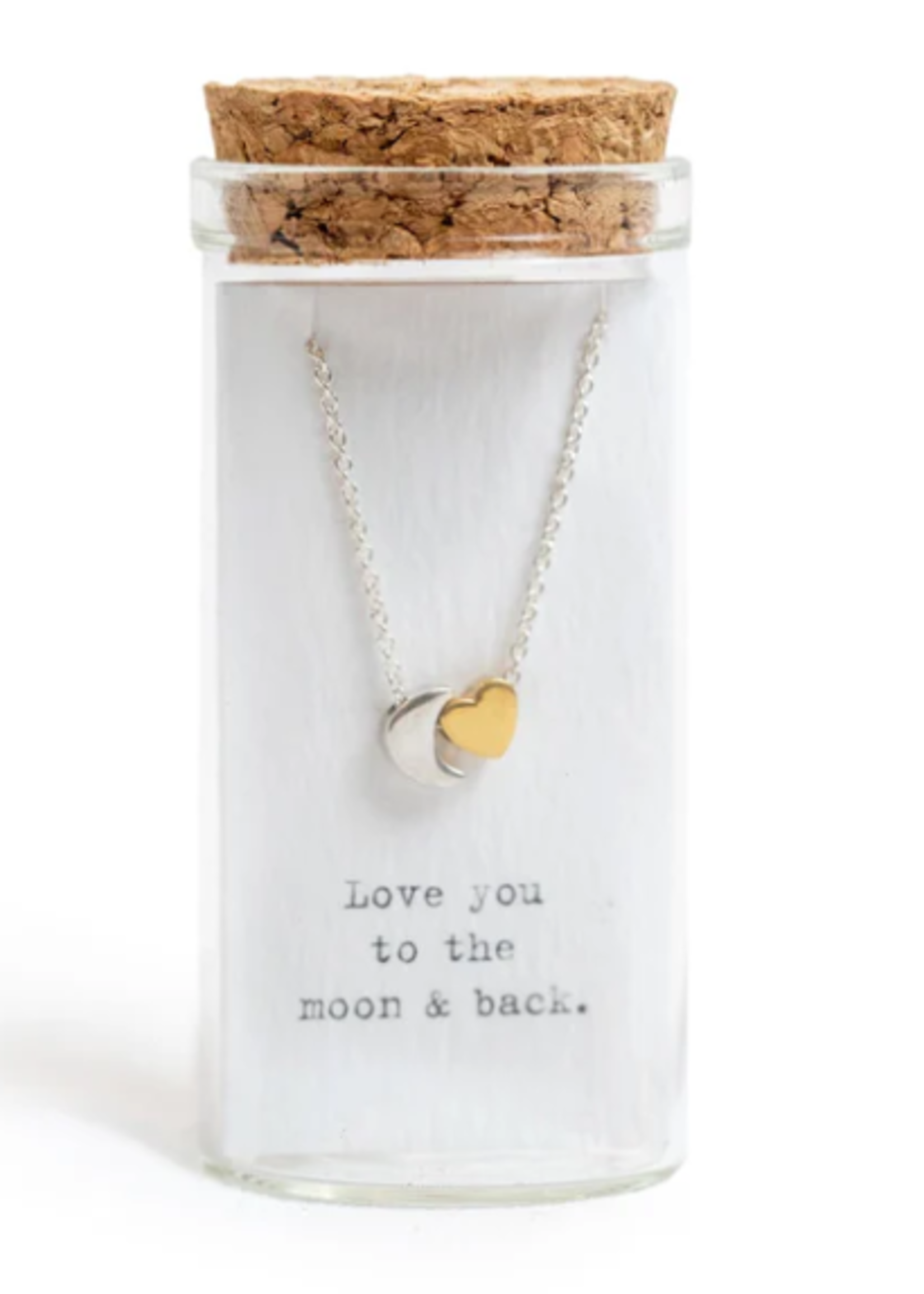 Sugarboo & Co. Sugarboo JW165 Message in a Bottle Necklace Love you to the Moon