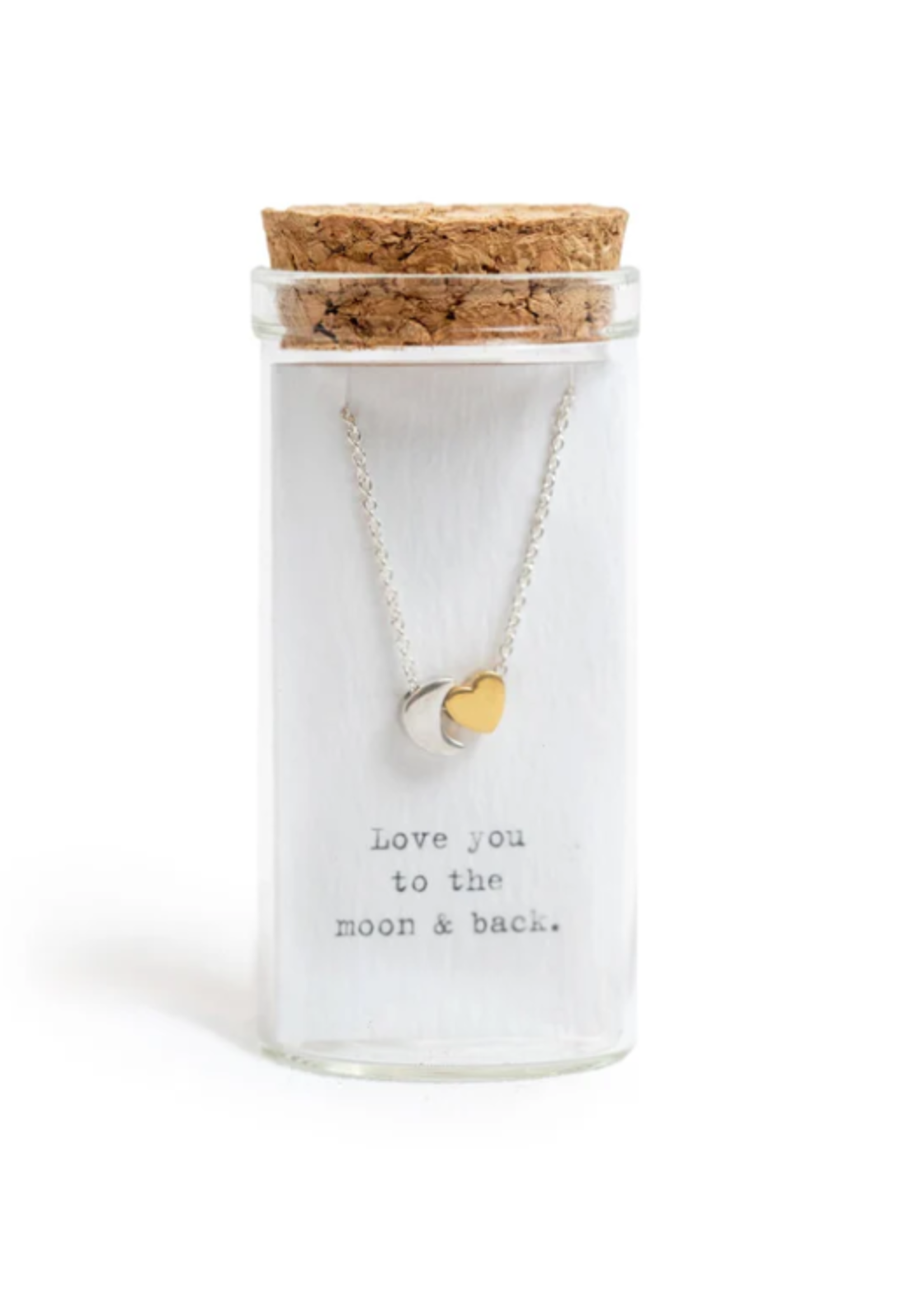 Sugarboo & Co. Sugarboo JW165 Message in a Bottle Necklace Love you to the Moon