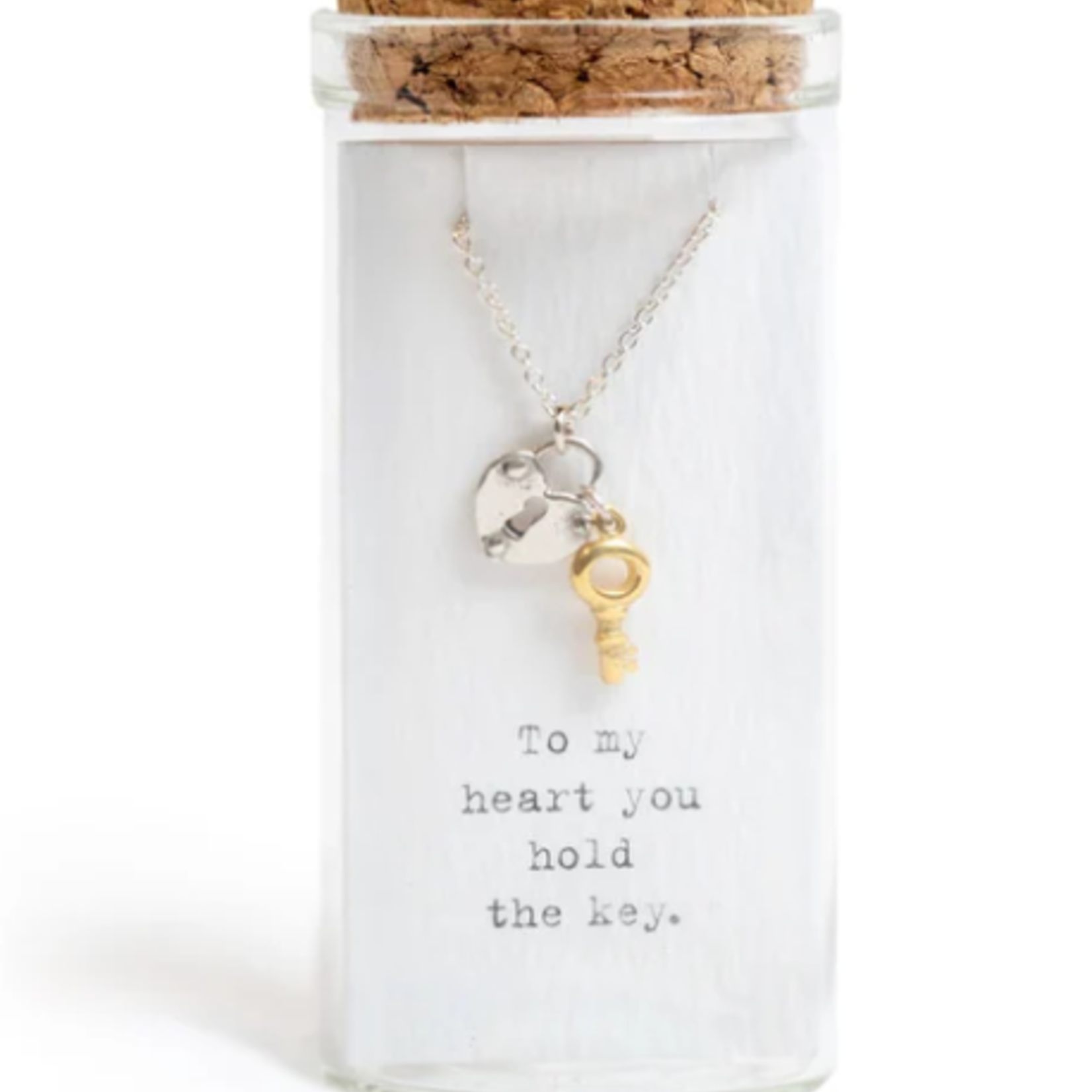 Sugarboo & Co. Sugarboo JW165 Message in a Bottle Necklace To my Heart you Hold the Key
