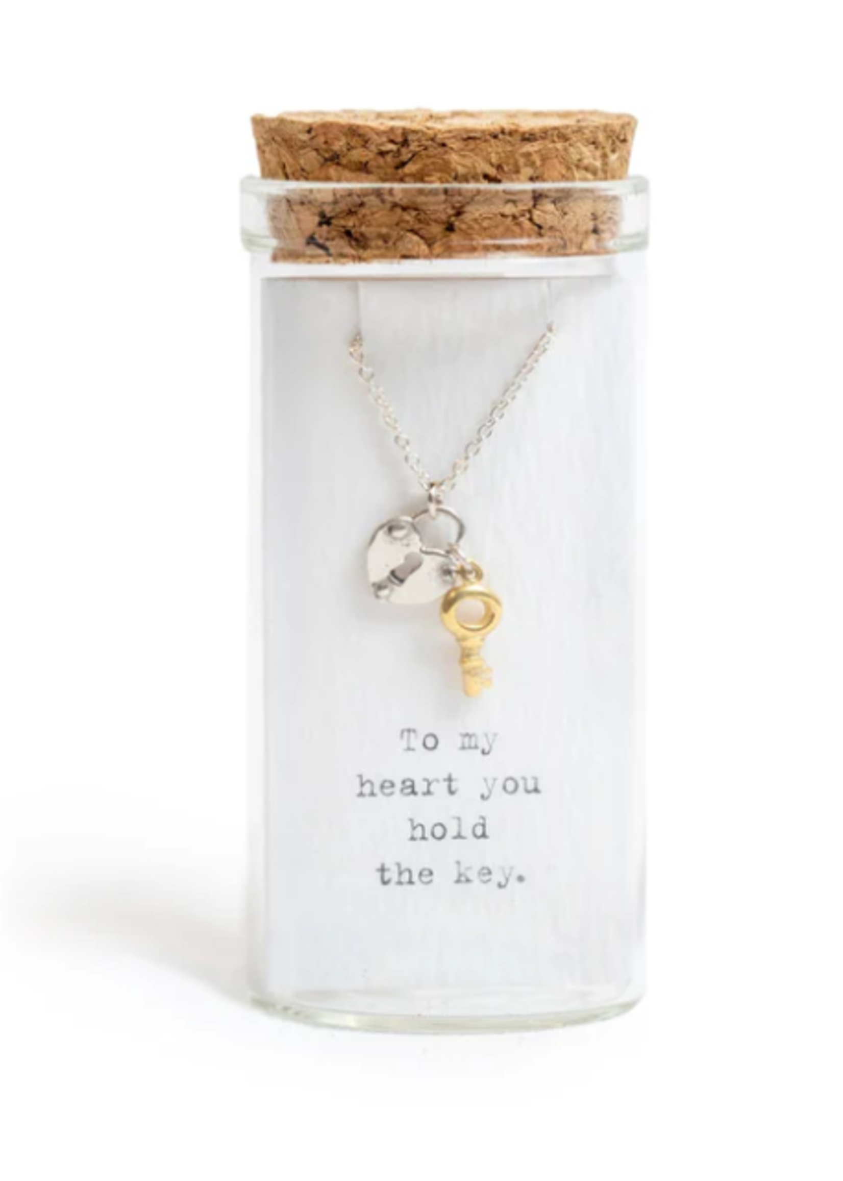 Sugarboo & Co. Sugarboo JW165 Message in a Bottle Necklace To my Heart you Hold the Key