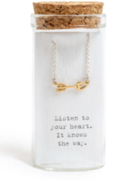 Sugarboo & Co. Sugarboo JW165 Message in a Bottle Necklace Listen to your Heart
