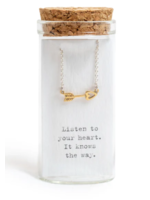Sugarboo & Co. Sugarboo JW165 Message in a Bottle Necklace Listen to your Heart