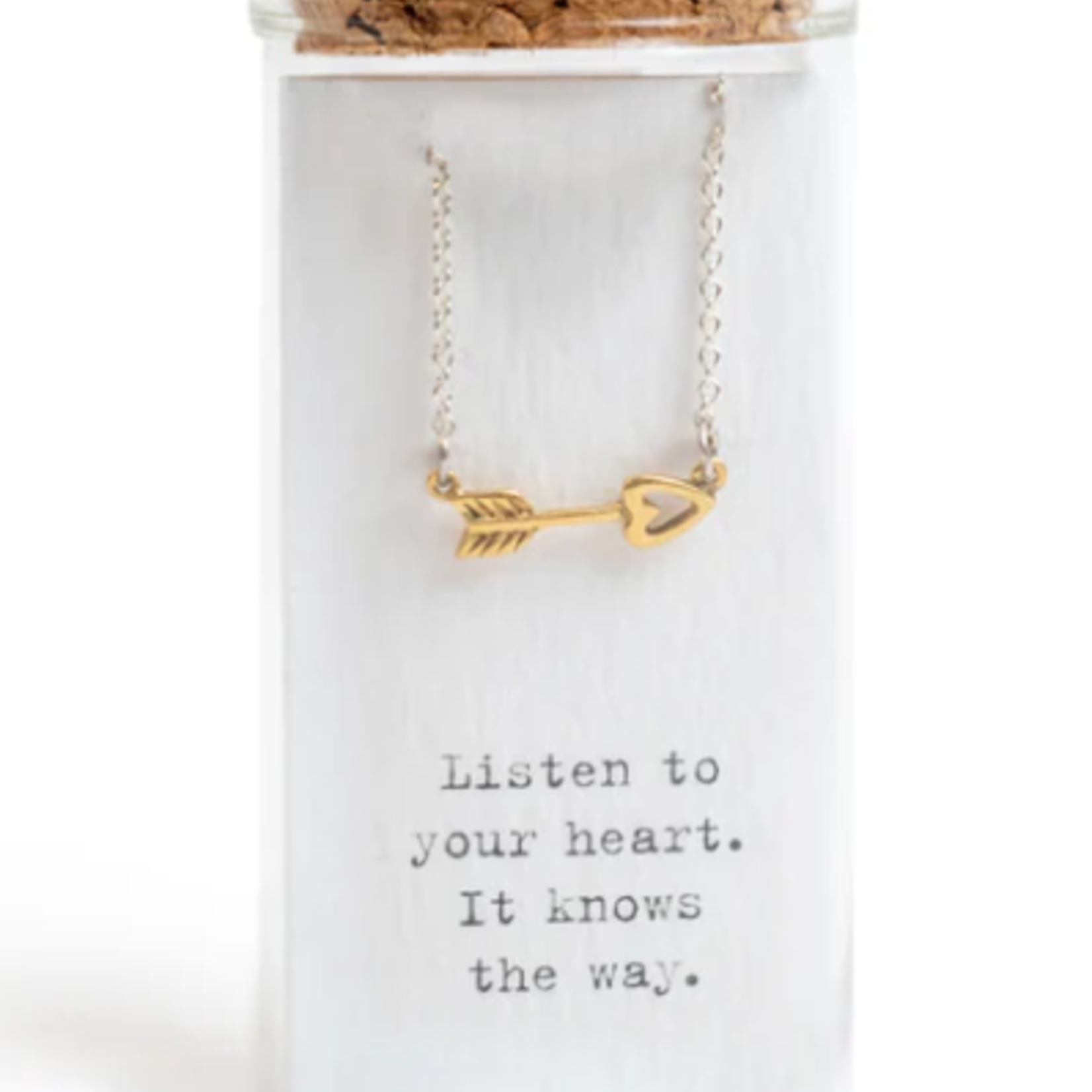 Sugarboo & Co. Sugarboo JW165 Message in a Bottle Necklace Listen to your Heart