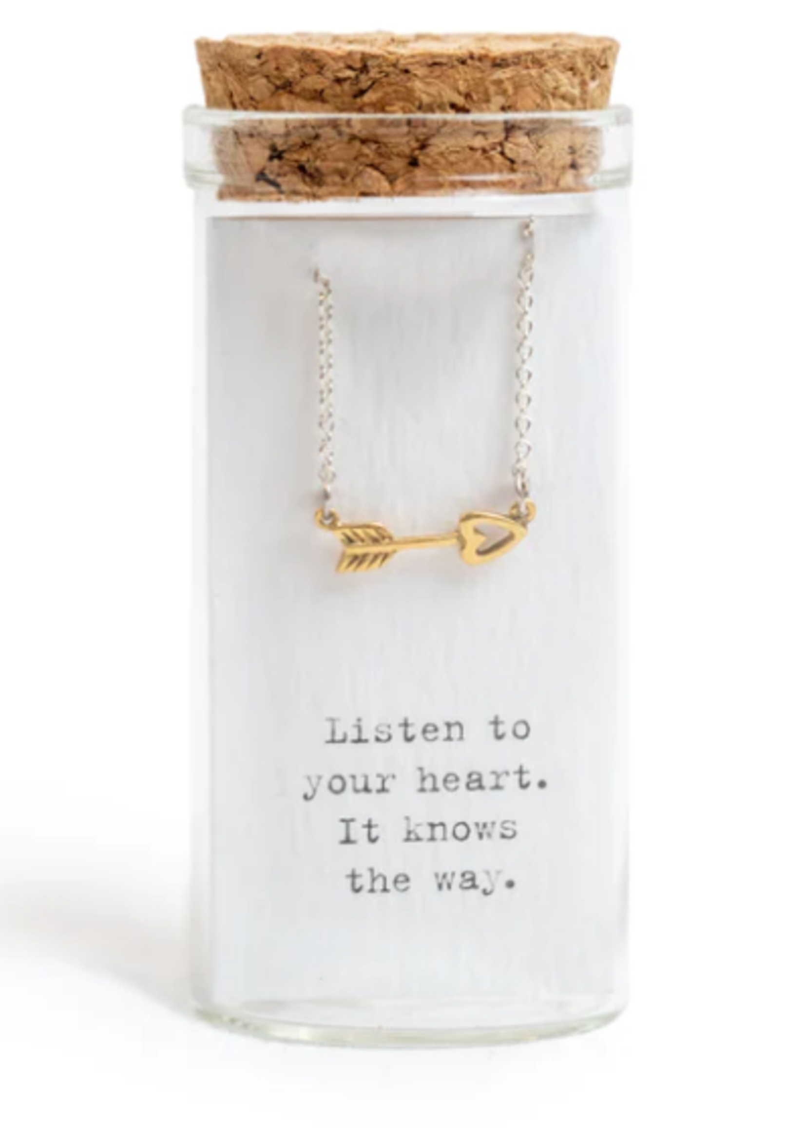 Sugarboo & Co. Sugarboo JW165 Message in a Bottle Necklace Listen to your Heart