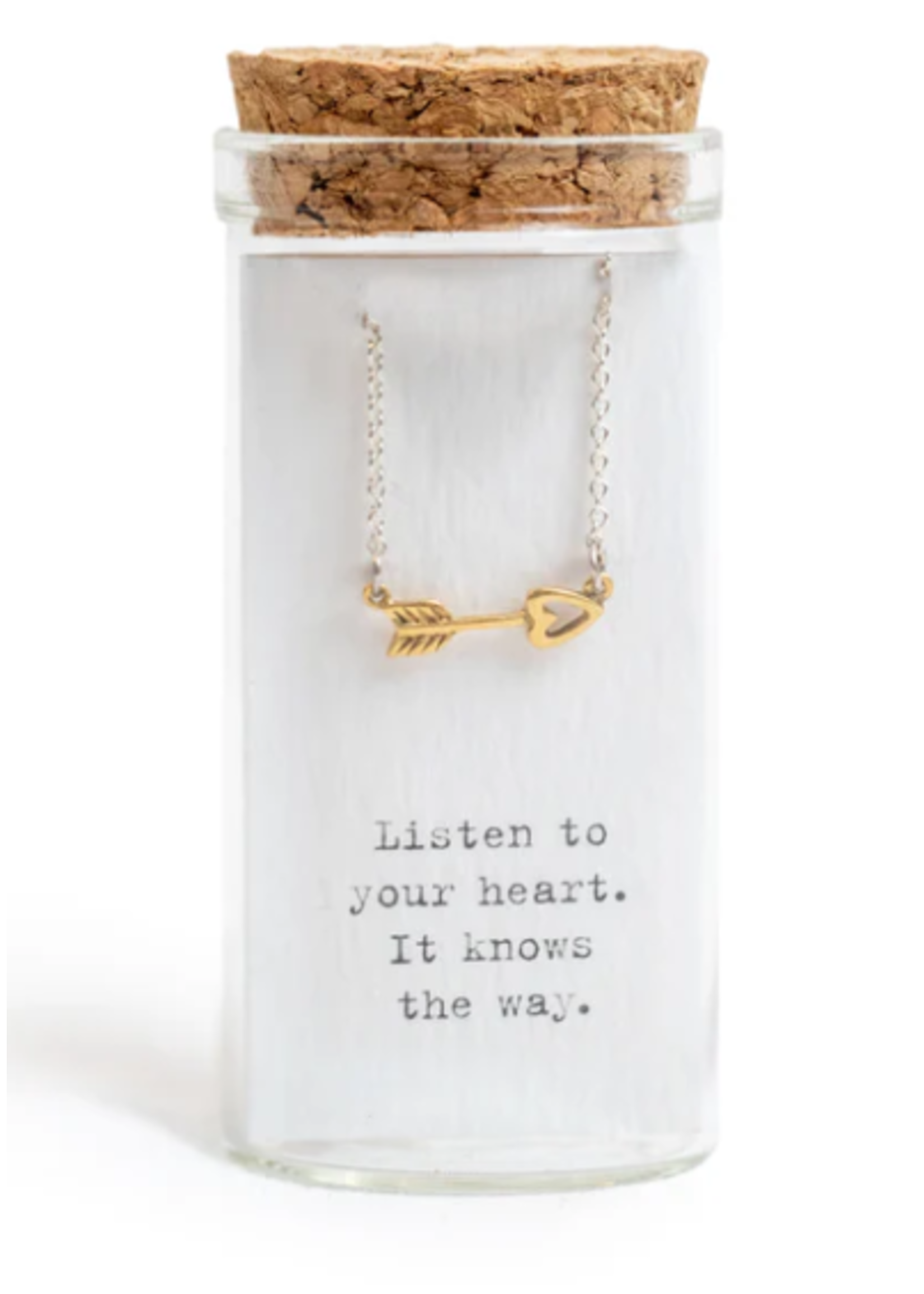 Sugarboo & Co. Sugarboo JW165 Message in a Bottle Necklace Listen to your Heart
