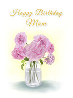 My Muses Card Shop My Muses Card Shop  Happy Birthday Mom  Peonies Flowers