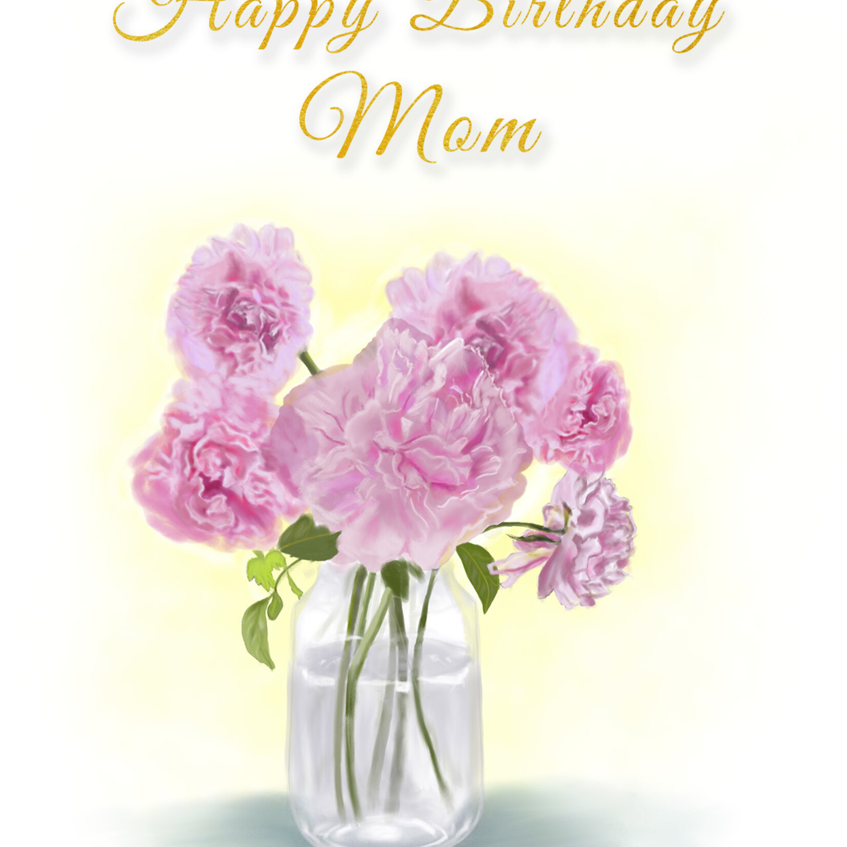 My Muses Card Shop My Muses Card Shop  Happy Birthday Mom  Peonies Flowers