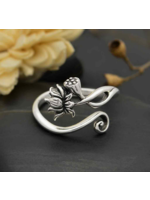 Nina Designs Nd Mushroom Sterling Silver Adjustable Lotus Ring