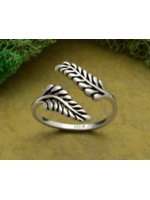 Nina Designs Nd Sterling Silver  Adjustable Sprig Leaf Ring R186 silver