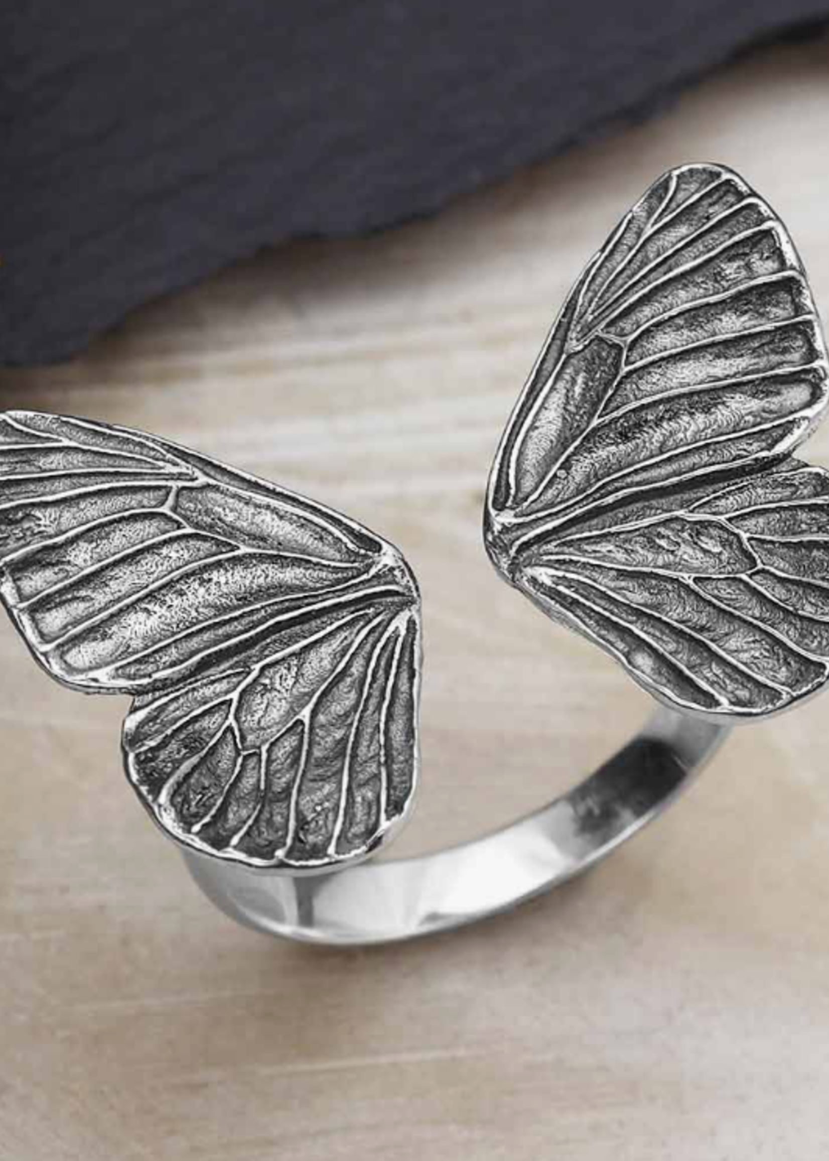 Nina Designs Nd Sterling silver Adjustable Dimensional Butterfly Wings Ring R246
