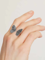 Nina Designs Nd Sterling silver Adjustable Dimensional Butterfly Wings Ring R246