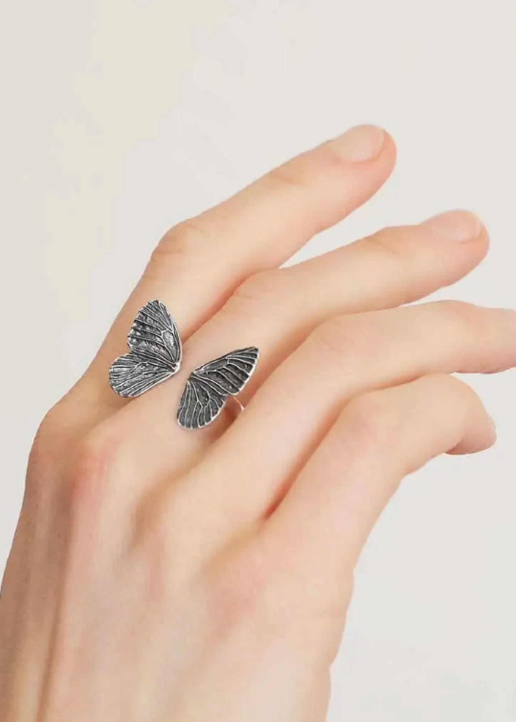 Nina Designs Nd Sterling silver Adjustable Dimensional Butterfly Wings Ring R246