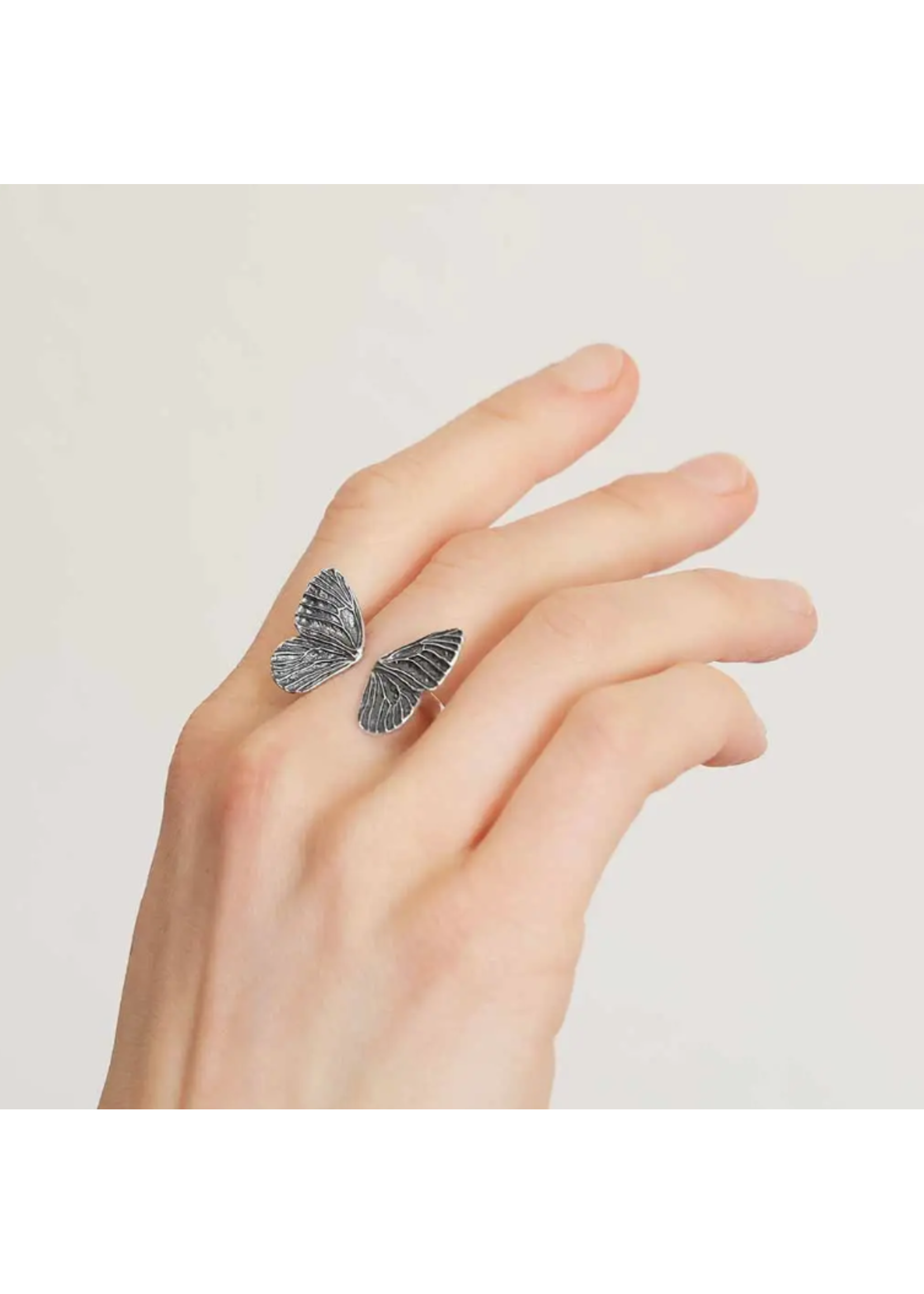 Nina Designs Nd Sterling silver Adjustable Dimensional Butterfly Wings Ring R246