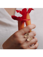 Nina Designs Nd Sterling silver Adjustable Dimensional Butterfly Wings Ring bronze VNR246