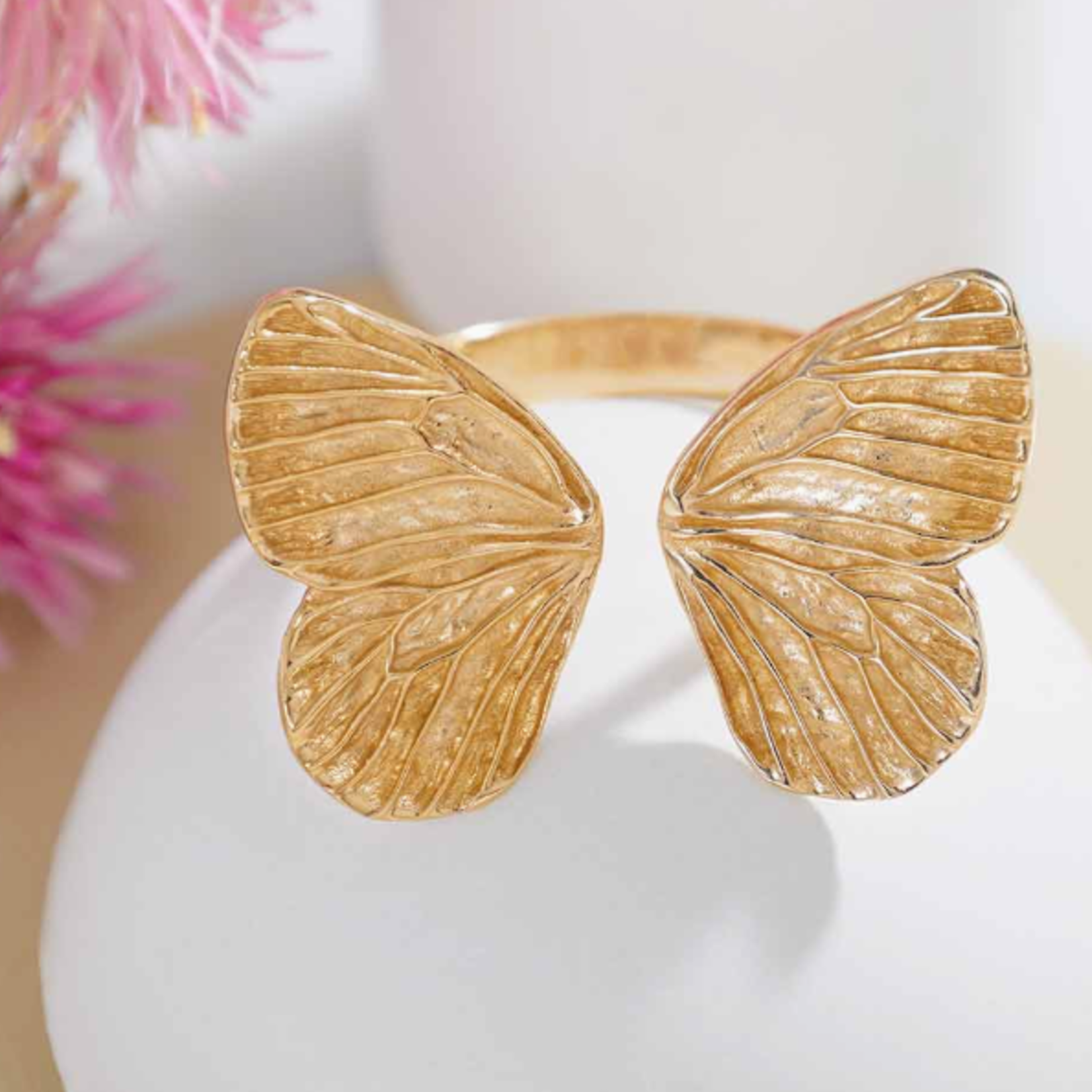 Nina Designs Nd Sterling silver Adjustable Dimensional Butterfly Wings Ring bronze VNR246