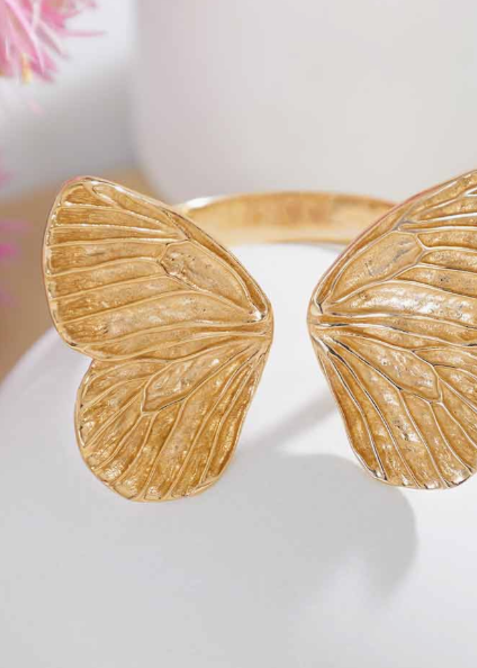 Nina Designs Nd Sterling silver Adjustable Dimensional Butterfly Wings Ring bronze VNR246