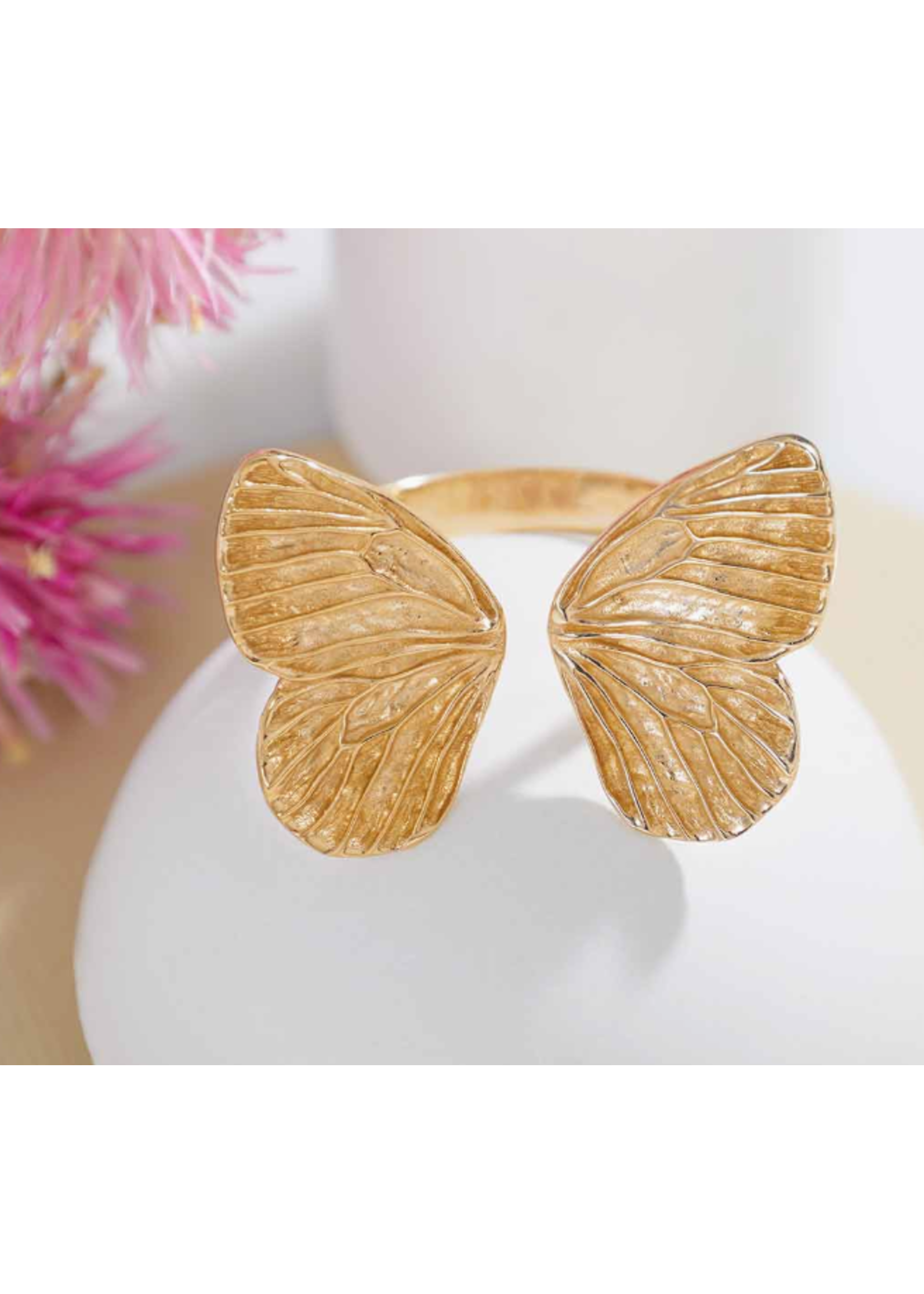 Nina Designs Nd Sterling silver Adjustable Dimensional Butterfly Wings Ring bronze VNR246