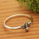 Nina Designs Nd  Sterling Silver Tiny Bee Ring Recycled Sterling Silver 6