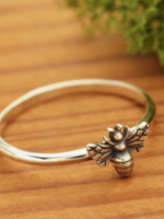 Nina Designs Nd  Sterling Silver Tiny Bee Ring Recycled Sterling Silver 6