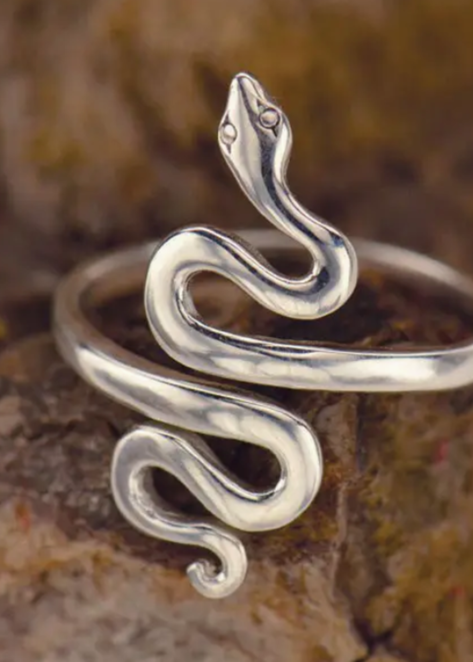 Nina Designs Nd Sterling Silver adjustable snake Ring silver
