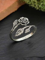 Nina Designs Nd Sterling Silver Adjustable Ring  Rose Adjustable Ring