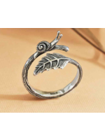 Nina Designs Nd Sterling silver Adjustable snail and leaf ring