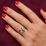 Nina Designs Nd Sterling Silver adjustable Ring butterfly & flower