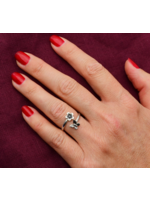 Nina Designs Nd Sterling Silver adjustable Ring butterfly & flower