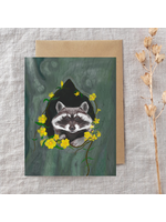 My Muses Card Shop My Muses Card Shop bright faces Raccoon & Carolina Jessamine Greeting Cards
