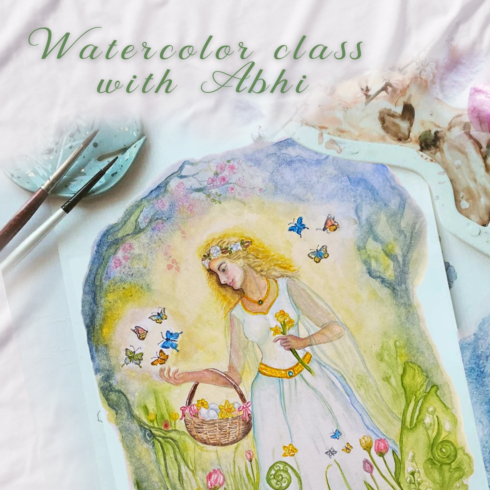 My Muses Card Shop Artful Watercolors ~ A Beginner's Watercolor Workshop with Abhi ( Feb 15 th 2026 )