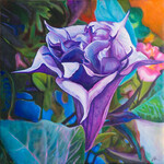 Heather Rockwell Angel Trumpet Flower 24x24 Signed Limited Edition Print by Heather Rockwell Muse Gallery