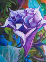 Heather Rockwell Angel Trumpet Flower 24x24 Signed Limited Edition Print by Heather Rockwell Muse Gallery