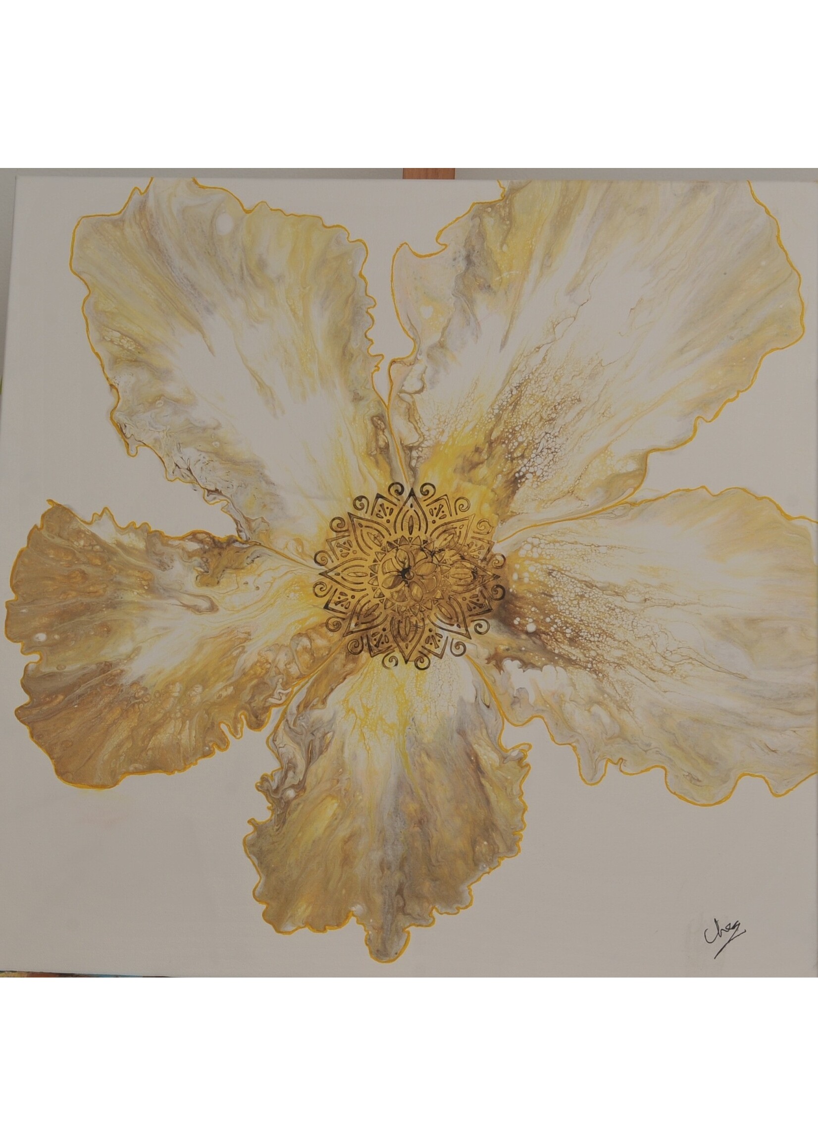 Cheas Art Golden Radiance Cheas Art 24x24 Muse Gallery