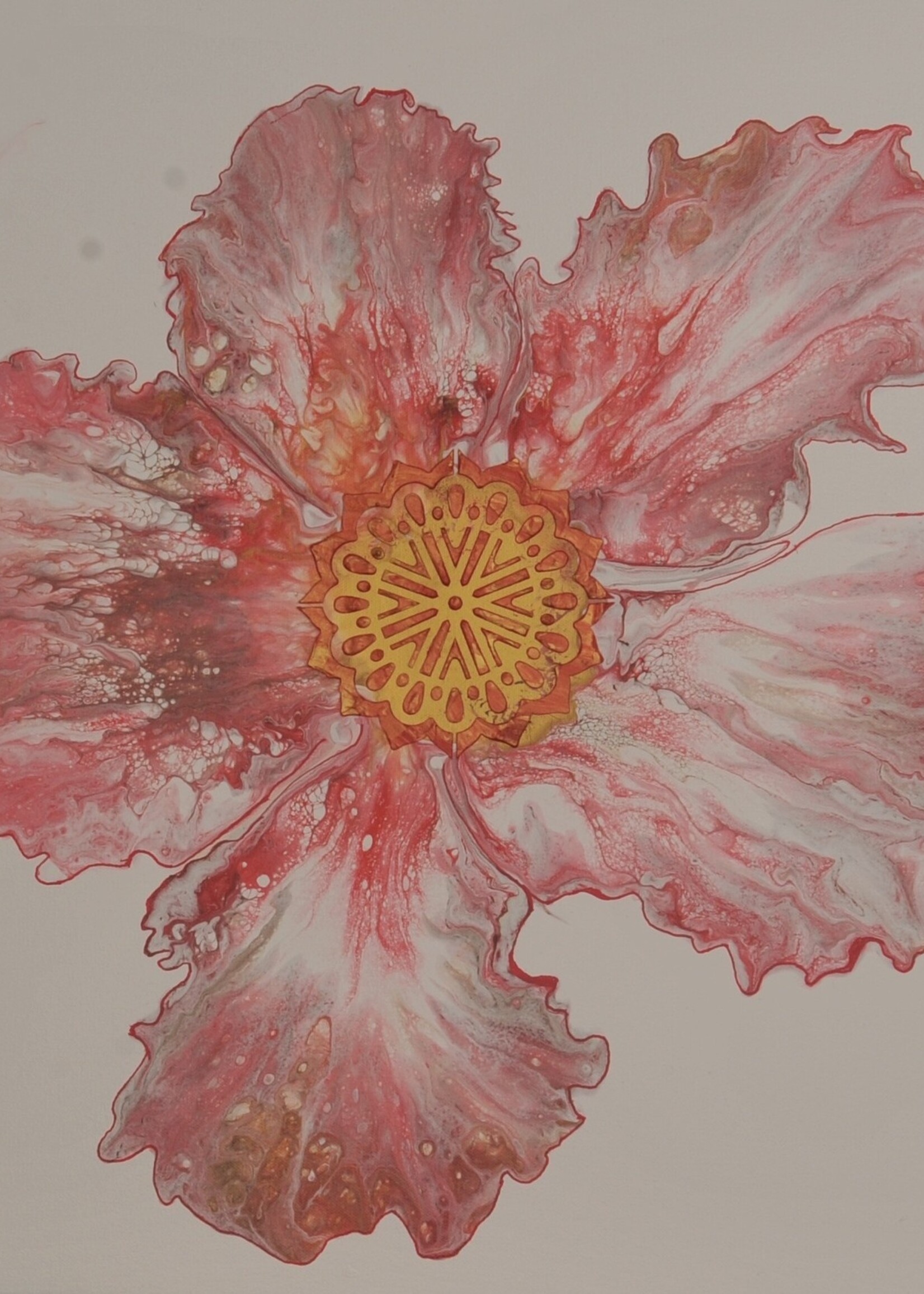 Cheas Art Crimson Blossom Cheas Art 24x24 Muse Gallery